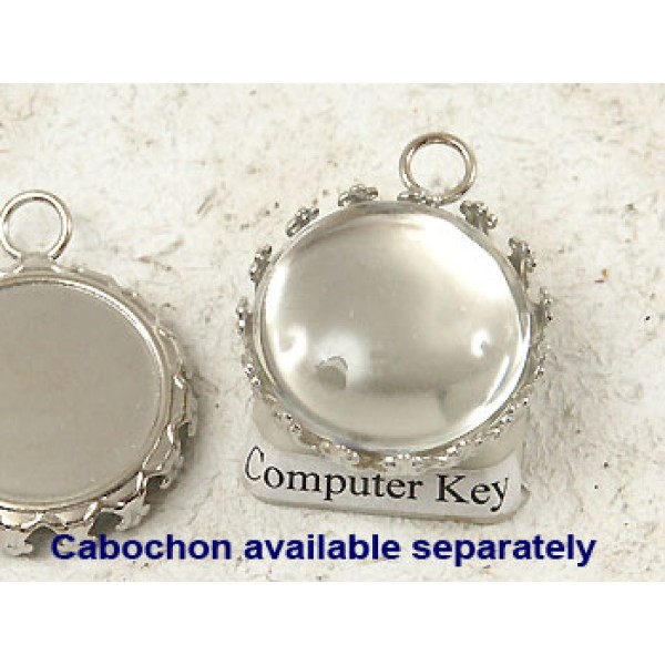 CLEARANCE: 19mm round Crown edge setting, nickel
