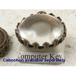 CLEARANCE: 19mm round Crown edge setting, ant. bronze