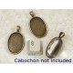 25x18mm Oval pendant setting bezel frame, ant bronze