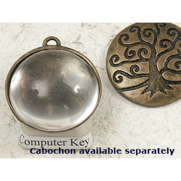 22mm bezel setting with tree, antiqued bronze