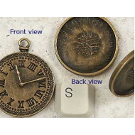 26mm The Clock pendant bezel setting, ant. bronze