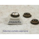 BULK PACK 100, 8mm Bronze double Flower Pad bezel, charm size