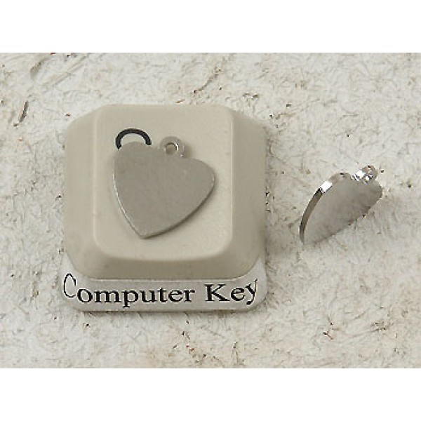 9mm tiny sweet-heart silver plate disc
