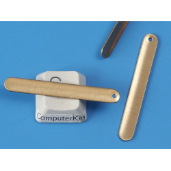 41x5.4mm oblong raw brass pendant with one hole