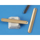 41x5.4mm oblong raw brass pendant with one hole