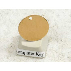 12mm Flat Brass Stamping disc with one hole