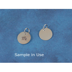 SECONDS 12mm Flat Copper Base with one hole, including jumpring, nickel free