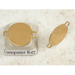 14mm Two Square Loop Brass Stamping