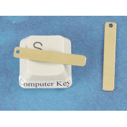 40x5mm oblong lightweight brass bar connector with 1 hole, each
