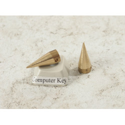 Spike with hole, brass, 15x7mm