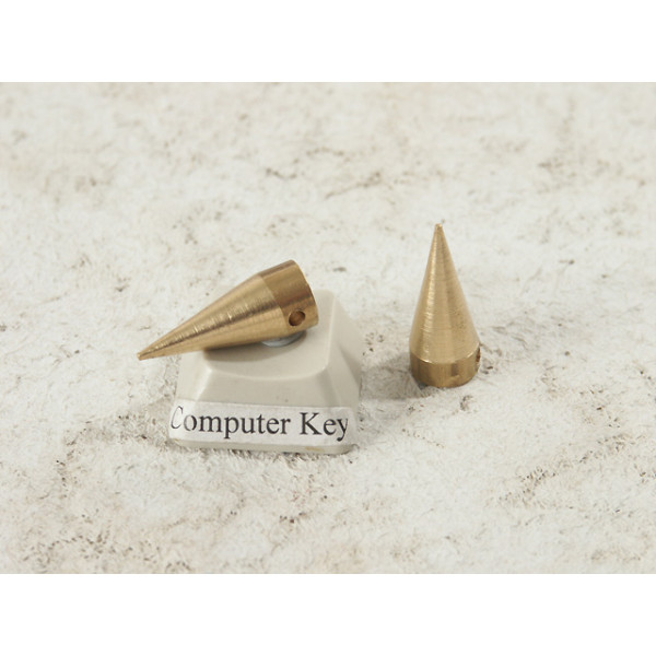 Spike with hole, brass, 15x7mm