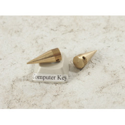 Spike with hole, brass, 15x7mm