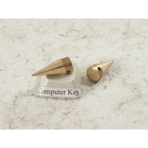 Spike with hole, brass, 15x7mm