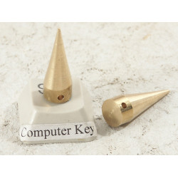 Spike with hole, brass, 20x7mm