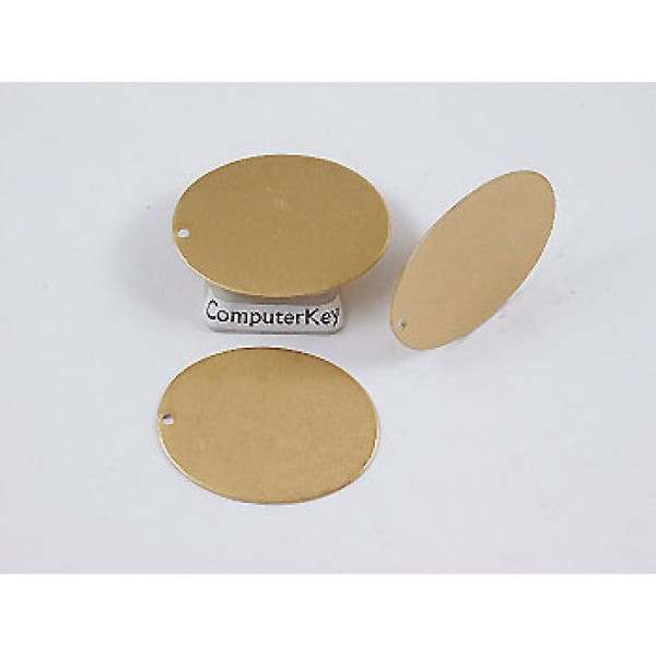 20mm Flat Brass Base Stamping disc with one hole
