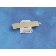 38x8.25mm oblong raw brass pendant with one loop