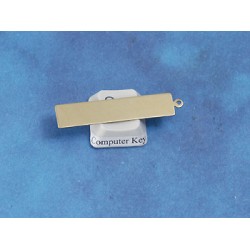 38x8.25mm oblong raw brass pendant with one loop