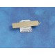 38x8.25mm oblong raw brass pendant with one loop