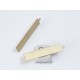 38x8.25mm oblong raw brass pendant with one loop