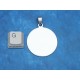 43mm round disc, Stainless Steel, with bail