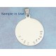 43mm round disc, Stainless Steel, with bail