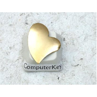 20x15mm curvey sweet-heart, brass, no loop