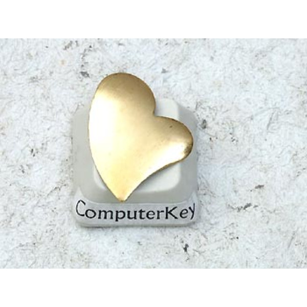 20x15mm curvey sweet-heart, brass, no loop