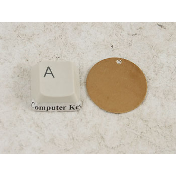 18mm Flat Brass Stamping disc with one hole
