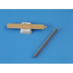 60x8mm oblong raw brass pendant with one loop