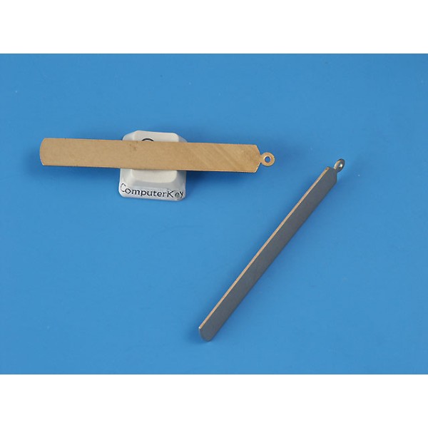 60x8mm oblong raw brass pendant with one loop