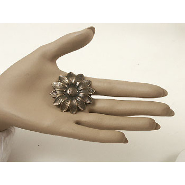 Pressed brass shape, Big Sunflower, 45mm