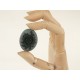 40x30mm Grey with Black Rose portrait cameo