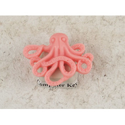 31x24mm Resin Octopus Cameo, deep pink