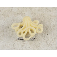 31x24mm Resin Octopus Cameo, cream