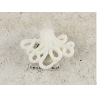 31x24mm Resin Octopus Cameo, white