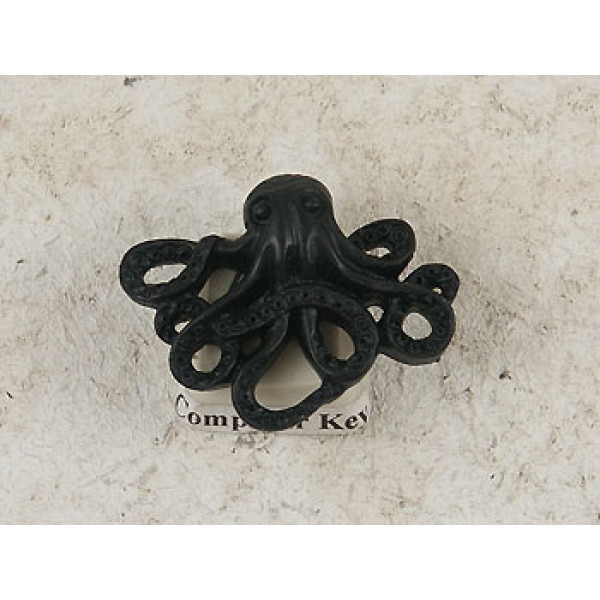 31x24mm Resin Octopus Cameo, black