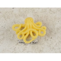 31x24mm Resin Octopus Cameo, yellow