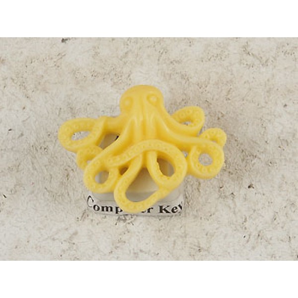 31x24mm Resin Octopus Cameo, yellow