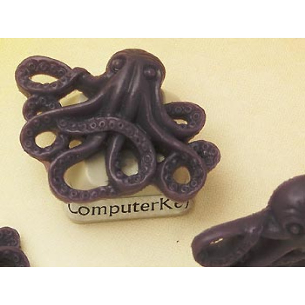 31x24mm Resin Octopus Cameo, dark Purple