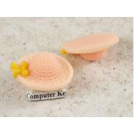 26x29mm Resin Cabochon, Hat, Apricot
