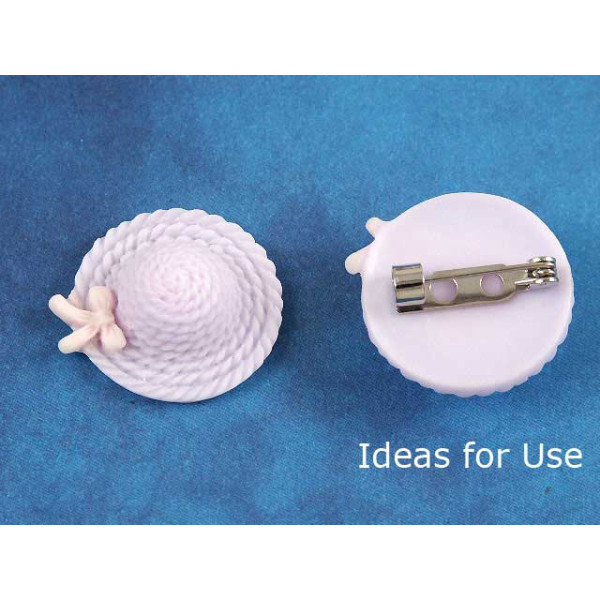 26x29mm Resin Cabochon, Hat, Lavender