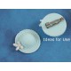 26x29mm Resin Cabochon, Hat, light Aqua