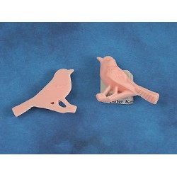 Resin Cabochon, Bird, 42mm, Salmon, each