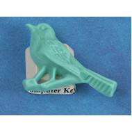 Resin Cabochon, Bird, 42mm, Teal Green