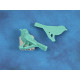 Resin Cabochon, Bird, 42mm, Teal Green