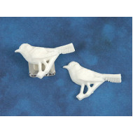 Resin Cabochon, Bird, 42mm, White