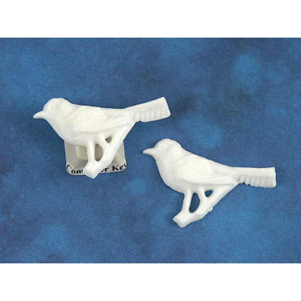 Resin Cabochon, Bird, 42mm, White