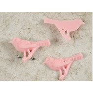 Resin Cabochon, Bird, 42mm, Pink