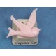 Resin Cabochon, Bird, 24mm, Med-Pink