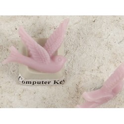 Resin Cabochon, Bird, 26mm, Lilac